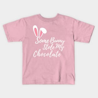 Easter Bunny Ears Chocolate Lover's Design. Cute Bunny Rabbit Pun Design. Kids T-Shirt